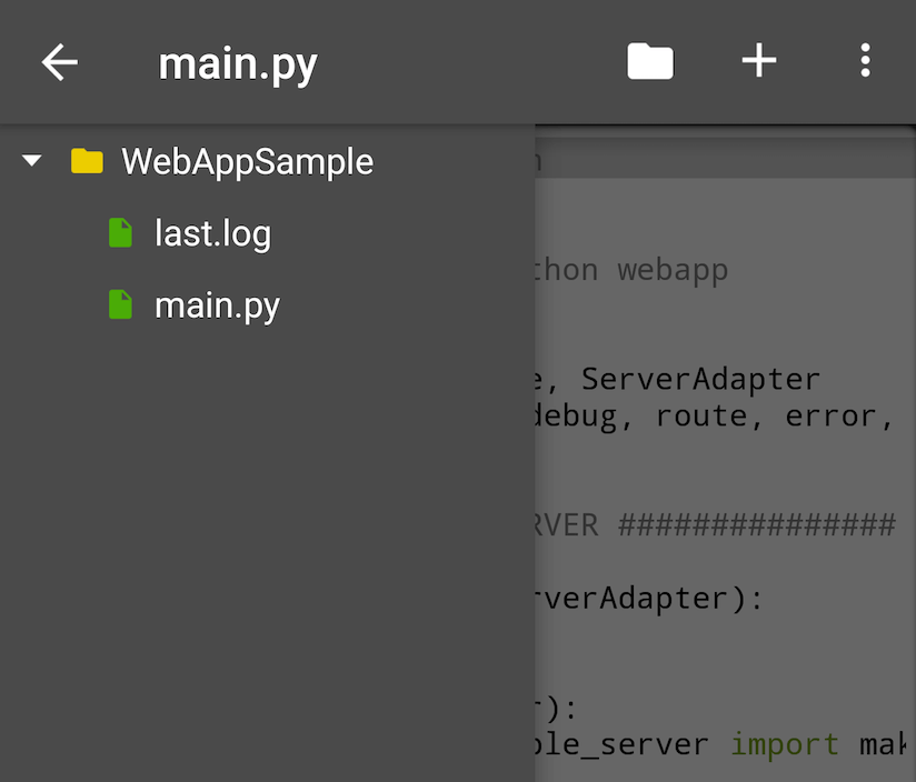 QPython - project tree