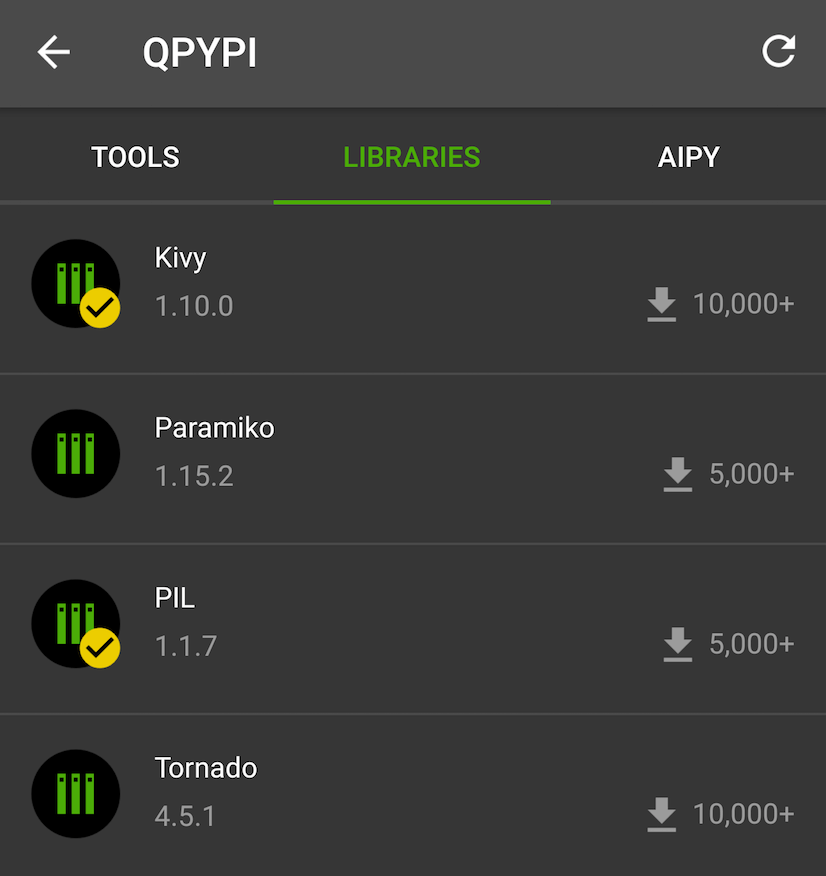 QPYPI - Libraries manage